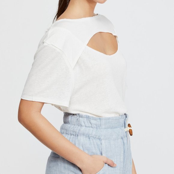 NWT Free People June Tee / White - Picture 2 of 6